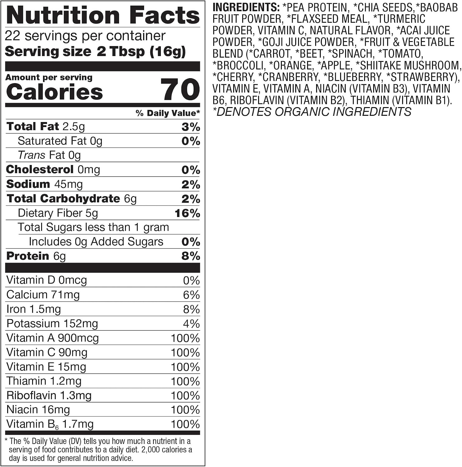 image:imageBetterBody Foods Organic Antioxidant Fruit and Fiber Superfood Blend 127 Ounce Powder127 Ounce Pack of 2