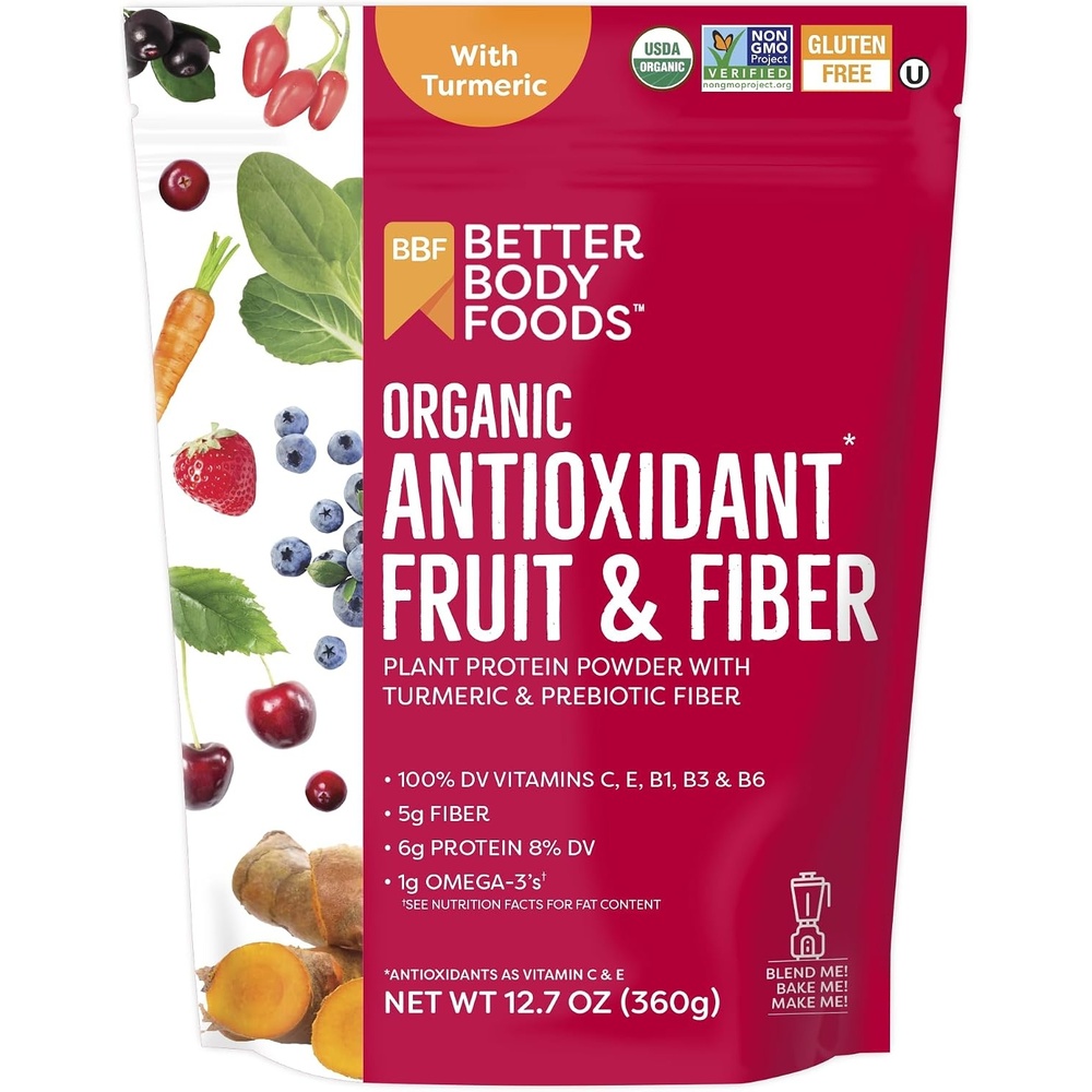 image:imageBetterBody Foods Organic Antioxidant Fruit and Fiber Superfood Blend 127 Ounce Powder127 Ounce Pack of 1