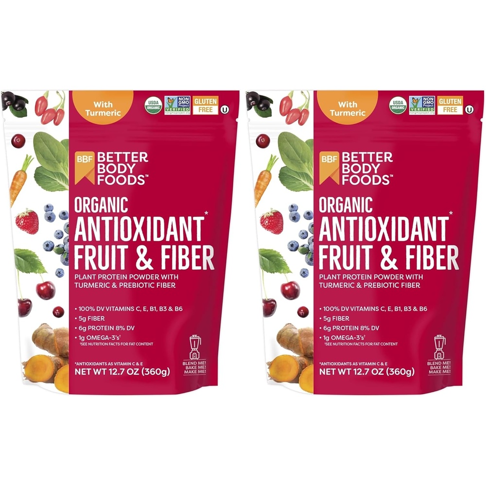 image:imageBetterBody Foods Organic Antioxidant Fruit and Fiber Superfood Blend 127 Ounce Powder127 Ounce Pack of 2