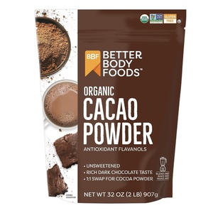 BetterBody Foods Organic Cacao Powder, Rich Chocolate Flavor, Non-GMO, Gluten-Free, Cocoa, 16 ounce, 1 lb bag(32 Ounce (Pack of 1))