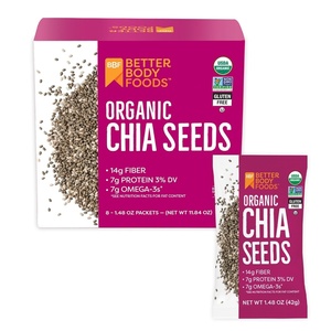 BetterBody Foods Organic Chia Seeds 2 lbs, 32 Oz, with Omega-3, Non-GMO, Gluten Free, Keto Diet Friendly, Vegan, Good Source of Fiber(Chia)
