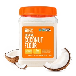 BetterBody Foods Organic Coconut Flour 2 Pound Jar, Gluten-Free White Flour Alternative with a Slight Coconut Taste and Aroma, 23% Dietary Fiber per Serving