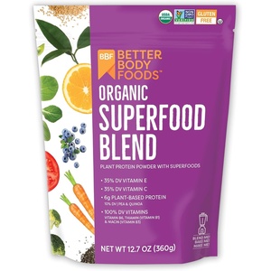 BetterBody Foods Organic Superfood Powder with Protein, Vitamins C, E, and B12 (12.7 oz.)(Organic Superfood Blend)