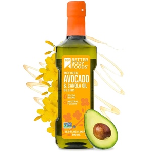 BetterBody Foods Refined Avocado Oil, Non-GMO Cooking Oil, Kosher, Keto and Paleo Diet Friendly, Frying, Baking, 500 mL, 16.9 Fl Oz(Avocado & Canola)